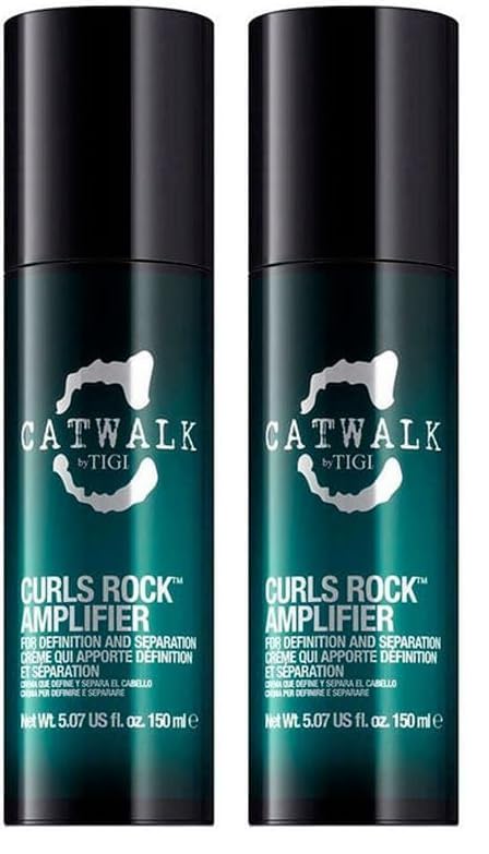 BED HEAD by TIGI Catwalk – Curls Rock Amplifier, crema para pelo rizado para unos rizos mejores, 150 ml (el embalaje puede variar) (Paquete de 2)