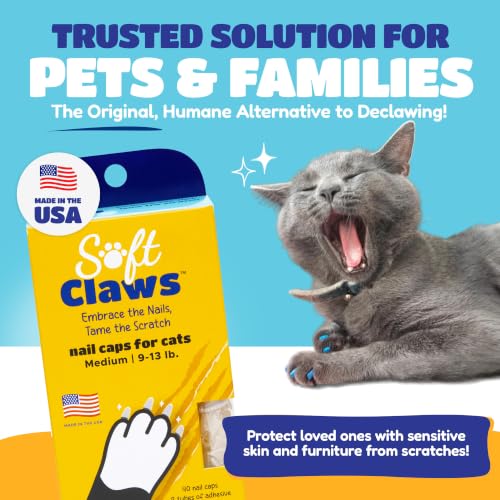 Image of Soft Claws for Cats - CLS (Cleat Lock System), Size Medium, Color Clear