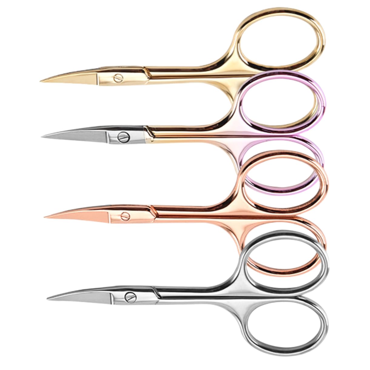 Healeved 8pezzi Forbici Acciaio Inossidabile Colorate Per Rifinire Barba e Baffi Per Barbieri e Uso Domestico Colori Casual
