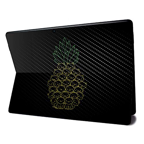Image of MightySkins Carbon Fiber Skin for Microsoft Surface Pro X - Cat Pineapple | Textured Carbon Fiber Finish | Easy to Apply, Remove, and Change Styles | Made in The USA