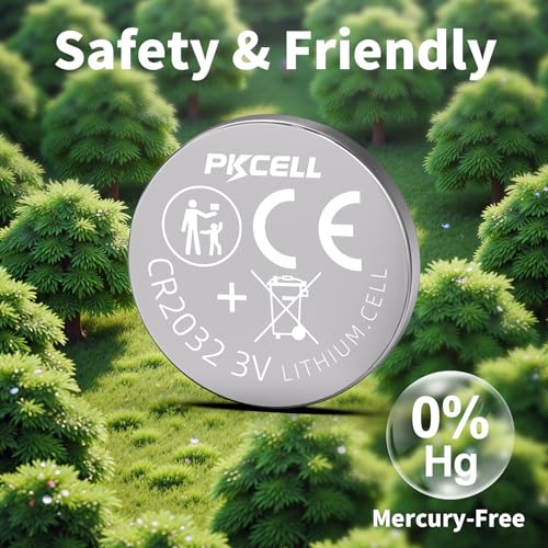 PKCELL Paquete de 50 Pilas CR2032 Litio 3V miniatura 7