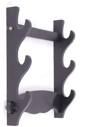 Soporte de montaje en pared de 3 capas Samurai Sword Katana Wakizashi Tanto Holder Stand Hanger Support Black