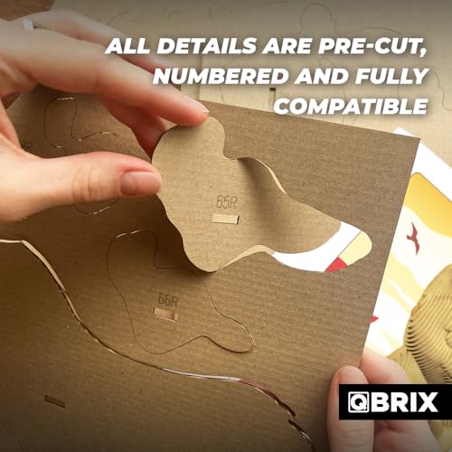 Image of QBRIX Kung Fu Cat 3D Puzzles for Adults, 3D Model Kit for Teens, DIY Crafts for Home Decor, Original Gift for Boys&Girls 14+, Cardboard Model Building Kit
