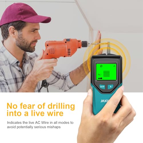 Stud Finder Wall Scanner - 5 in 1 Stud Finder Tool w/Intelligent Microprocessor Chip and HD LCD Display, Stud Detector Beam Finders for the Center and Edge of Wood AC Wire Metal Studs Joist Pipe