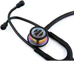 Estetoscópio Bic Eternity III Rosa Excelente Ausculta - Ideal enfermagem e estudantes garantia de 5 anos (Preto Ribbon)