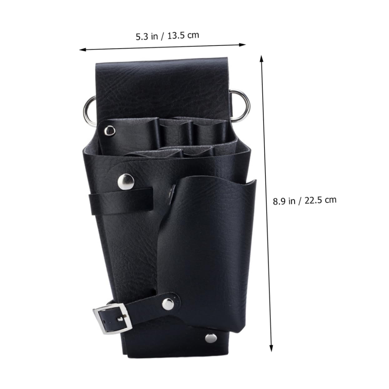 LABRIMP Leather Hair Stylist Scissors Pouch Hairdresser Tool Bag Compact Travel Case