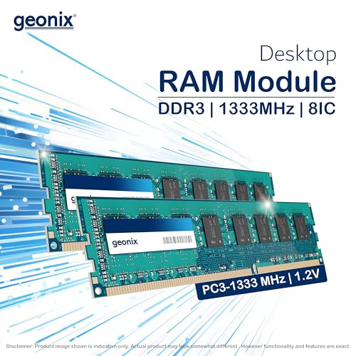 Image of Geonix 8GB DDR3 Desktop RAM 8IC 1333 Mhz, 5 Years Warranty