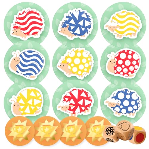 Nene Toys Juego Infantil Educativo para Desarrollo Visual en Niños de 3-9 Años - Juego de Mesa Familiar con Cartas y Dados para Reflejos, Memoria y Agilidad Visual – Juego de Viaje, Regalo Didáctico