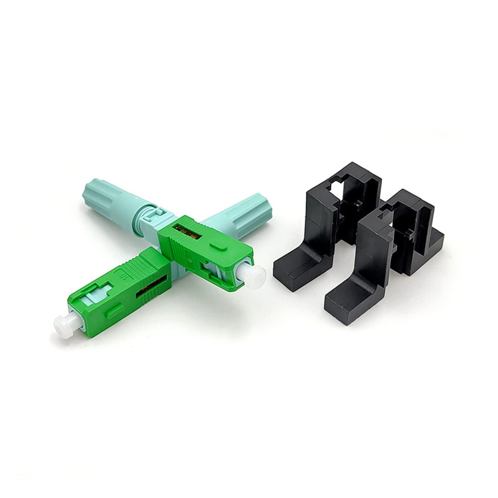Raccords à Fibres optiques 53 MM 3 Cercle SC APC SM connecteur Optique monomode FTTH Outil connecteur Froid Outil Fibre Optique connecteur Rapide Équipement de Communication (Color : 50 pcs)