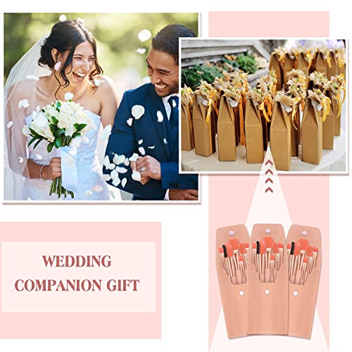 Rtteri 4 Sets Travel Makeup Brush Synthetic Makeup Brushes With Case Face Eye Lip Brush Kit For Bridesmaid Gift Cosmetics Foundation Powder Eyeshadow Blush Concealer Eyebrow Eyelash (Pink) #TOP4