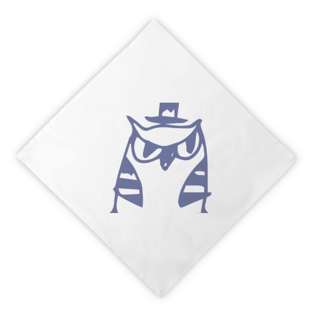 Servilletas de tela para almuerzo con estampado de ave y sombrero decorativo