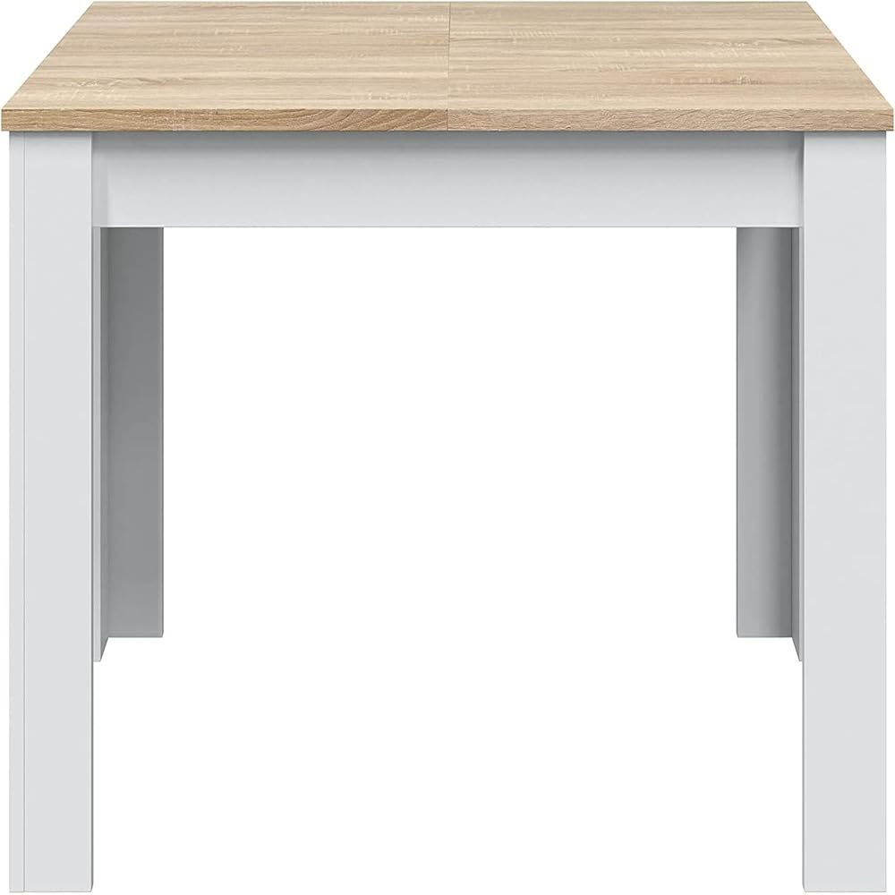 Habitdesign Mesa de Comedor Extensible, Mesa salón o Cocina, Acabado en Color Blanco Artik y Roble Canadian, Modelo Kendra, Medidas: 140-190 cm (Largo) x 90 cm (Ancho) x 78 cm (Alto) - 5