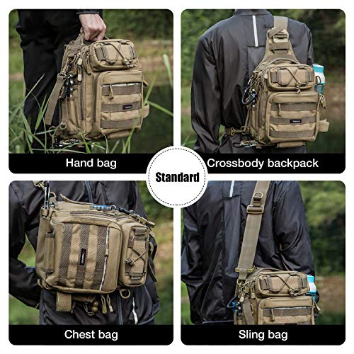 Piscifun Wasserdichte Outdoor Angeltasche Single Shoulder Fishing Tackle Storage Bags Durable Handbag Cross Body… – Bild 8