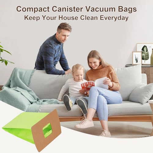 Image of Type BB Compact Canister Vacuum Bags Replacement for Oreck XL Buster B Canister Handheld Vacuum Cleaner PKBB12DW BB180 BB280 BB850 BB870 BB900 BB1000 MV160 CC1600, 8 Pack
