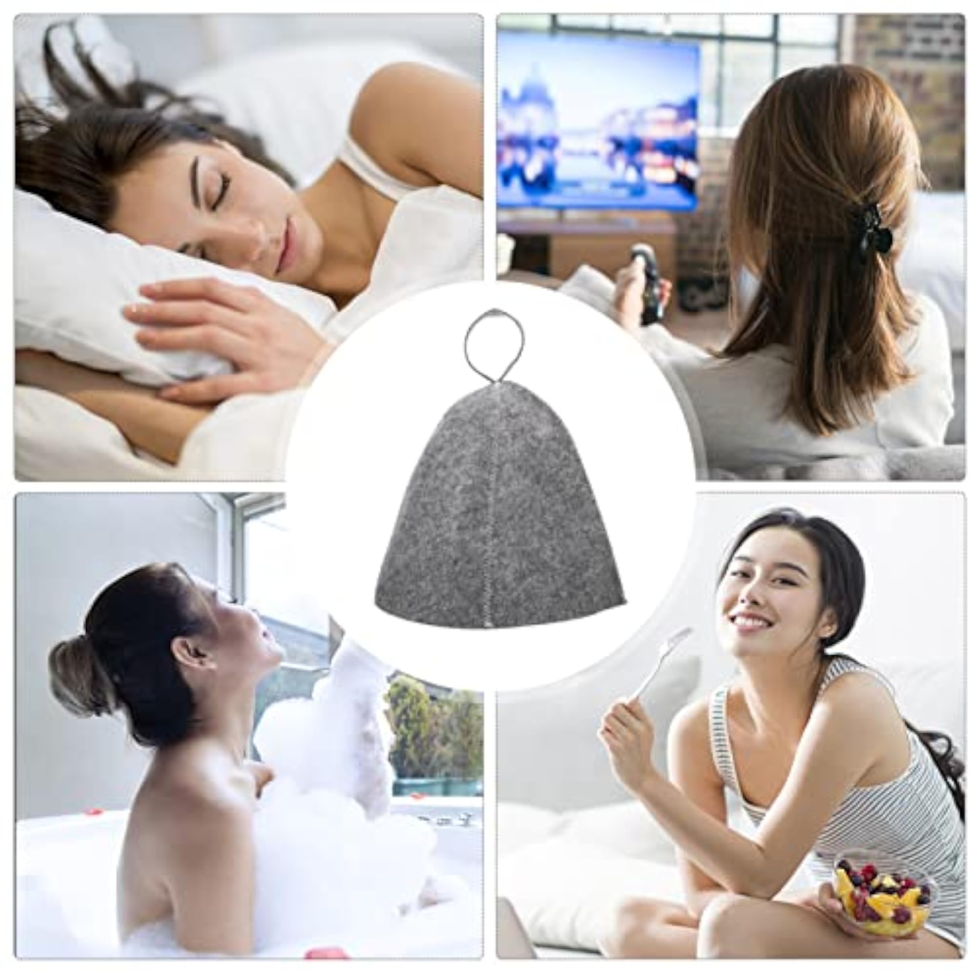 2Pcs Sauna Hat Russian Bath Hat Set