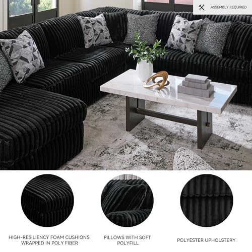 Image of Signature Design by Ashley Oversized 4-Piece Sectional with Chaise, Onyx