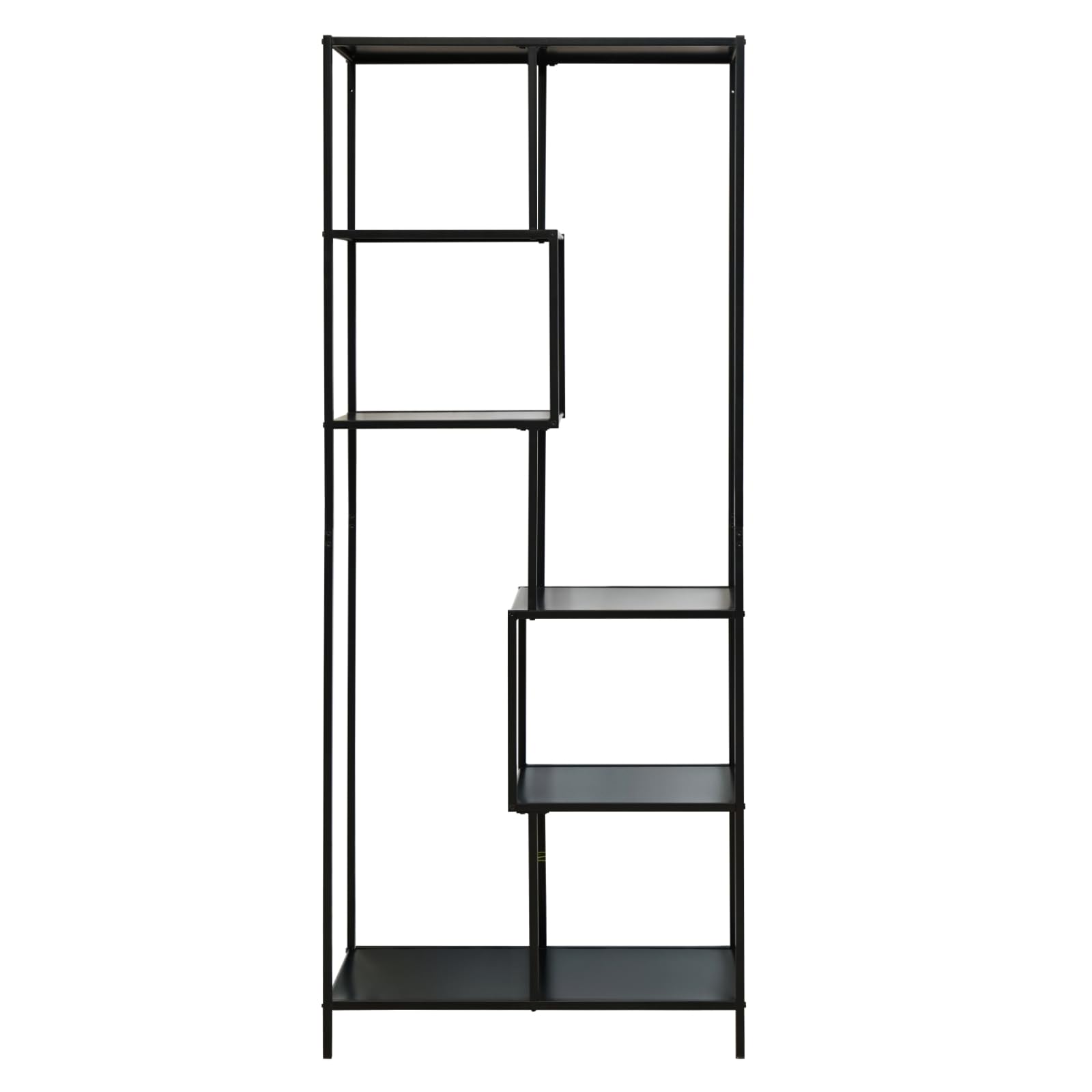 SVITA KELA Metallregal 6 Ebenen Küchenregal Badregal schmal stehend Industrial Style Wohnzimmer Schlafzimmer Schwarz