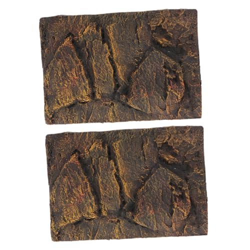 VICASKY 2Pcs PU Aquarium Background Boards Turtle Tank Decoration for Enhanced Visual Depth for Reptile Habitats and Terrariums Realistic Texture Chic Look