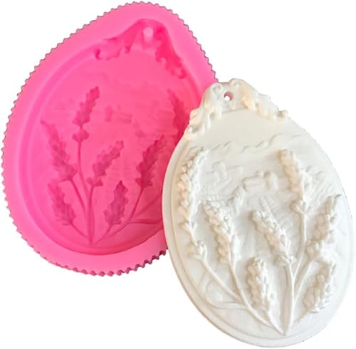 Miniatura 3 de Luxshiny Molde de silicona para hornear con flores de lavanda, color rosa, antiadherente, para pastel y fondant