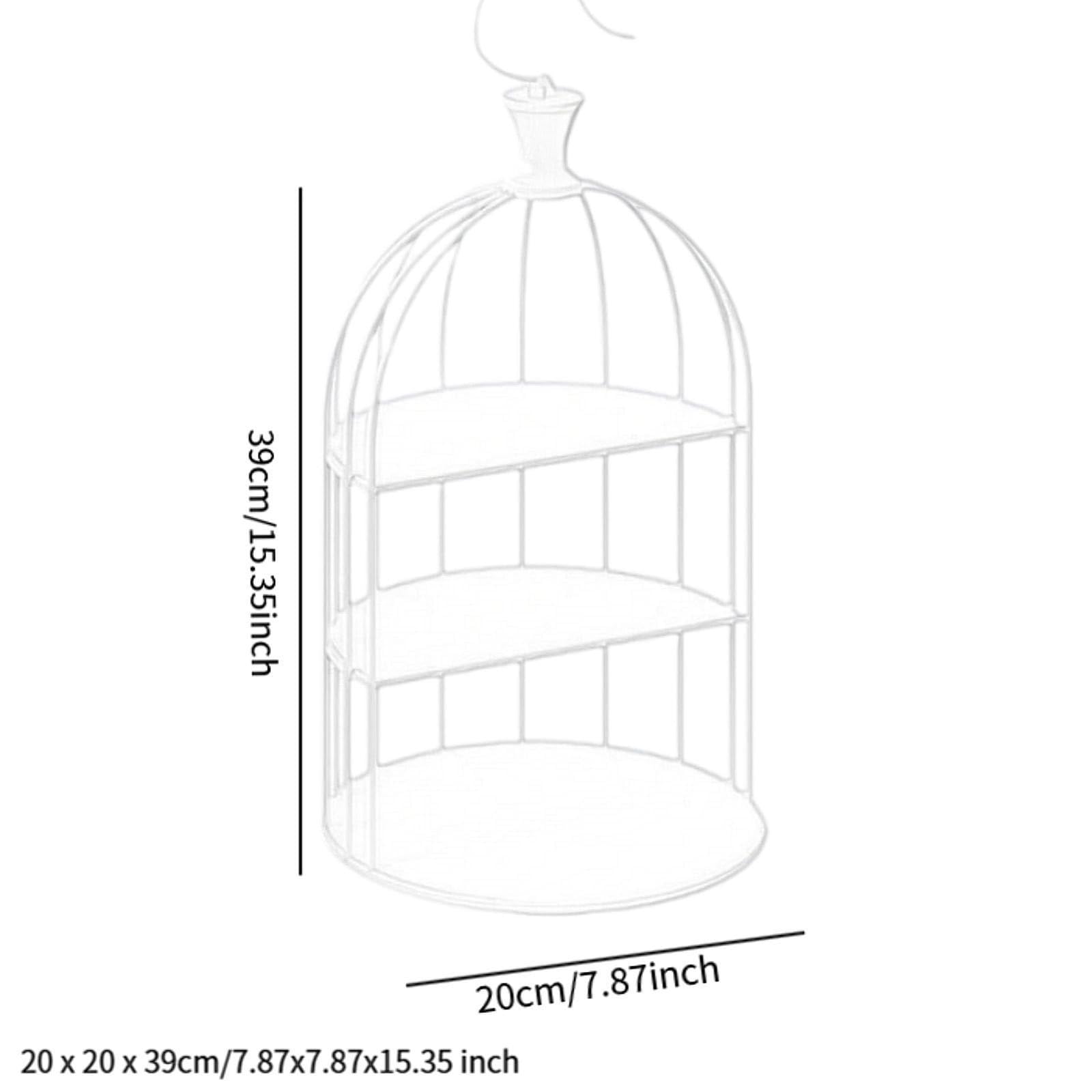 Soporte para Pasteles Y Postres con Diseño de Jaula de Pájaros, Expositor de Pasteles de Hierro con Diseño de Jaula de Pájaros, Plato para Dulces para, Black S, Individual