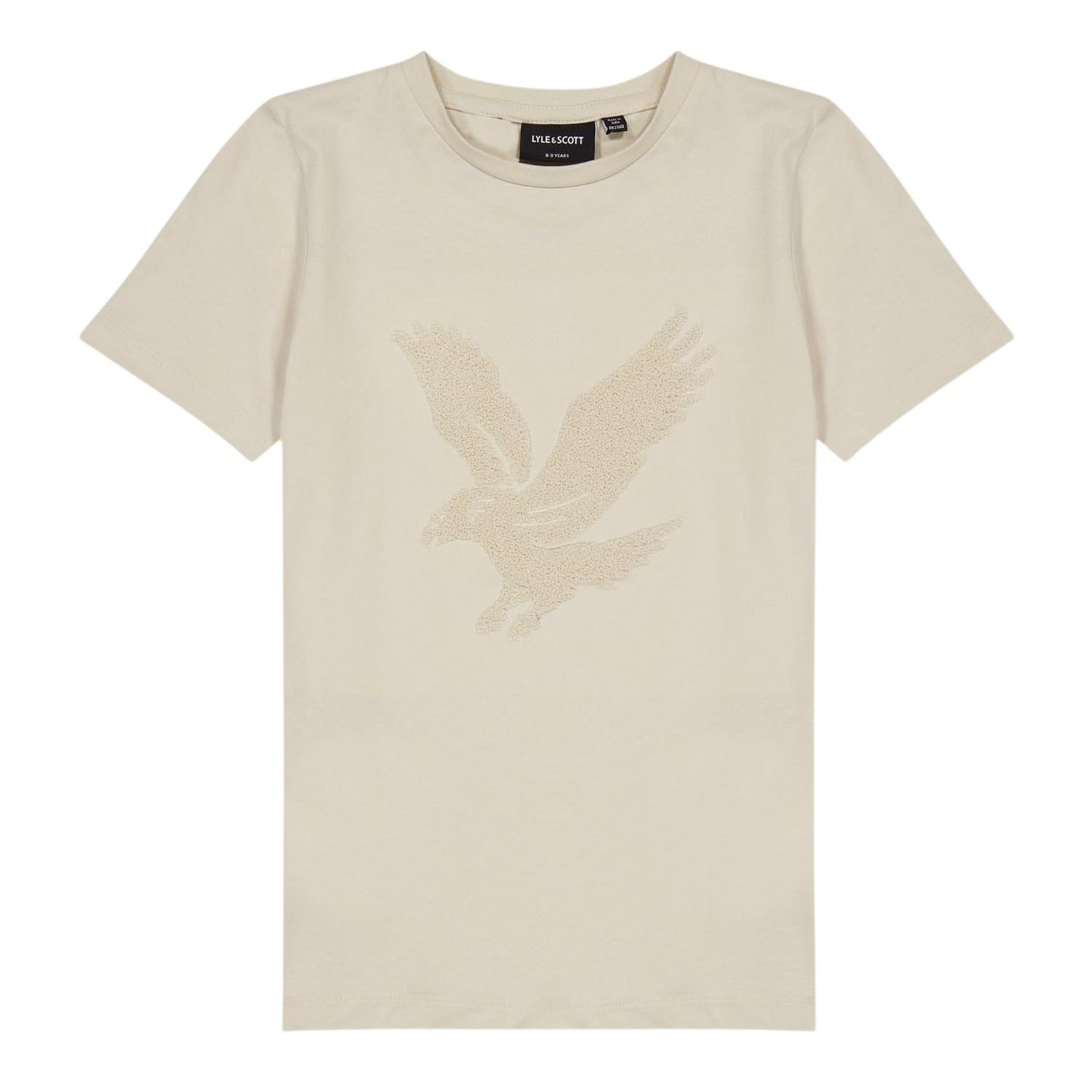 Lyle And Scott Boys Cream Kids' Big Logo Regular Fit T-Shirt, Sports Direct