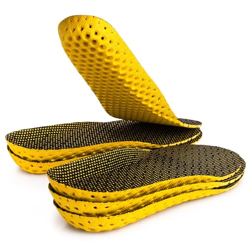 SULPO 3 Paare Einlegesohlen für frische Füße - extra Dämpfung - Schuheinlagen gegen Geruch für Walking, Trekking, Laufen - Sport Einlagen - Größe 45-48 (45-48 EU /10,5-13 UK)