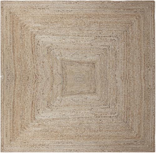 Tapete Kilim cuadrado 91x91 cm en yute natural
