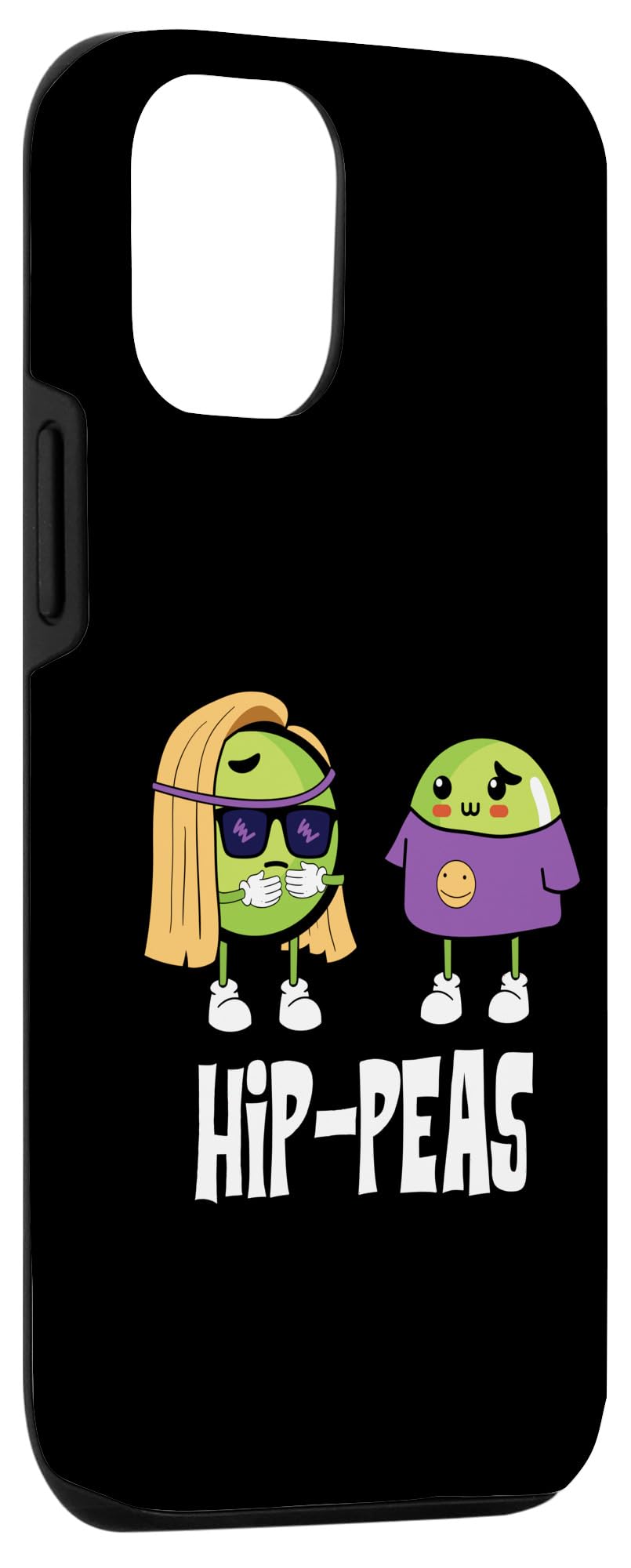 iPhone 14 Pro Funny Hip Peas with Cool Expressions Case - Image 3