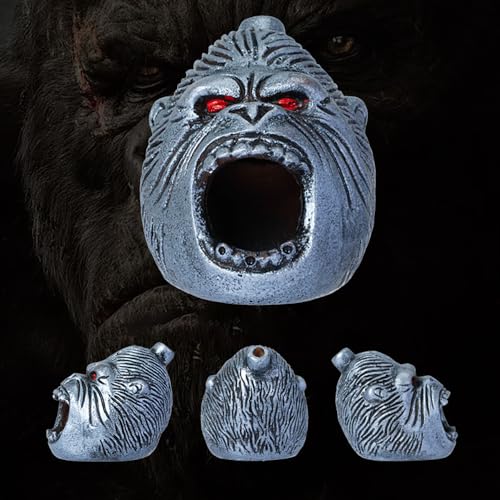 Aztec Death Whistle, Up To125+ Decibels Loud Real Screaming Silbato Azteca Death Whistles Loudest Authentic Human Ehecachichtli Sounding Screams Aztec War Whistle Halloween Costumes Gift (Silver)