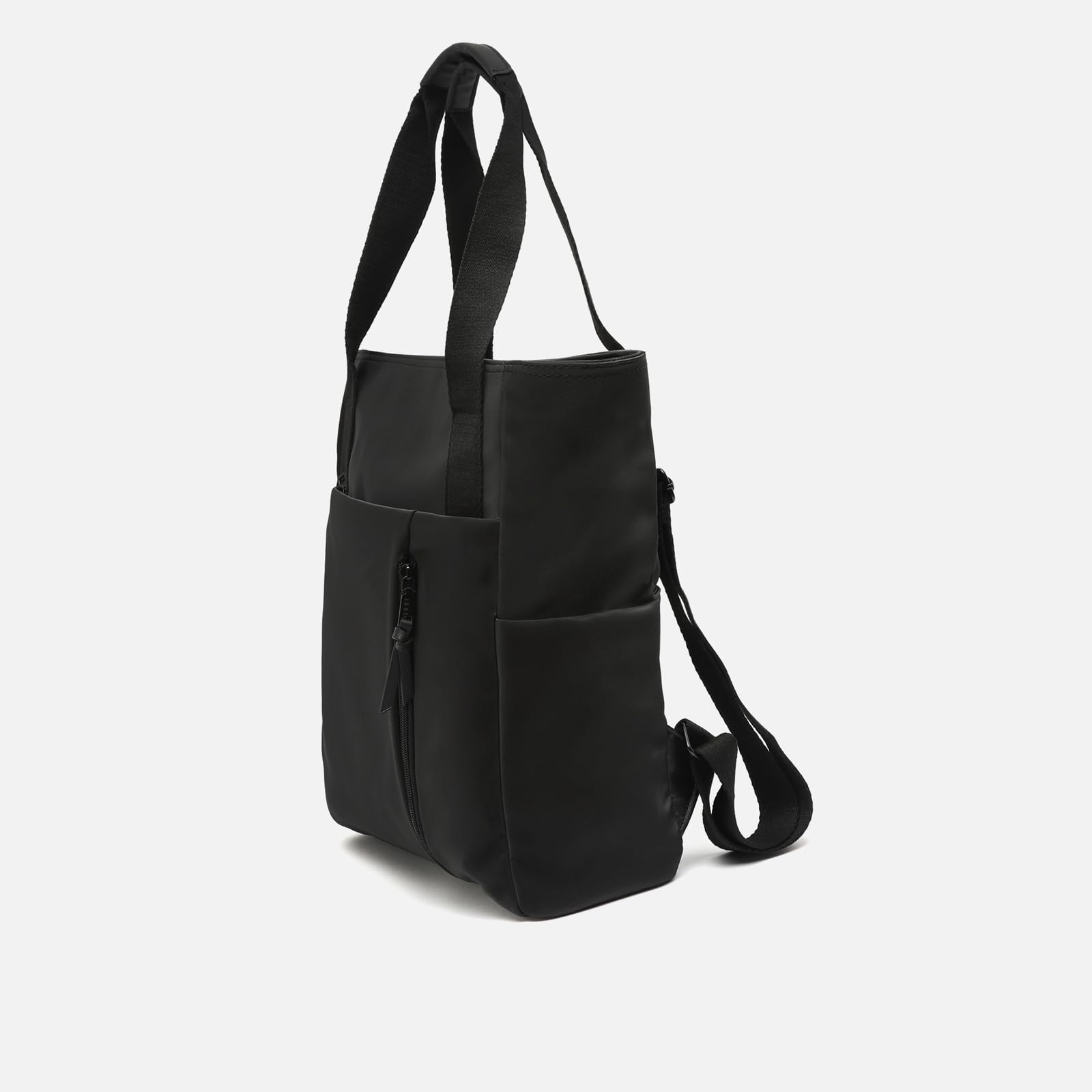 MISAKO Dominica zaino grande in nylon con tasca per laptop (14") e tracolla Donna - Dominica Nero 38x12x29cm