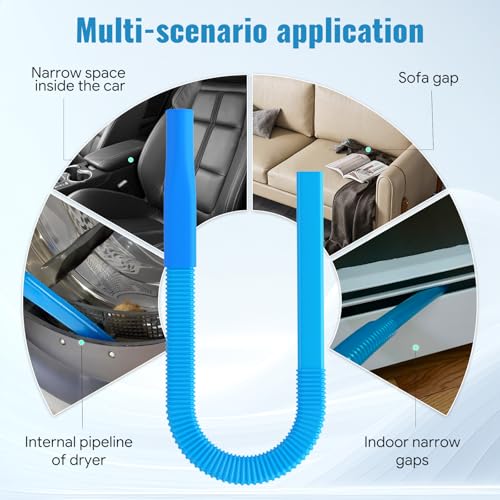 Image of Dryer Lint Vacuum Attachment Compatible with Cordless Vacuum Cleaner, Flexible Dryer Vent Cleaner Kit Lint Dryer Lint Brush and Vacuum Hose Attachment with Universal Connector, Quickly Lint Remover