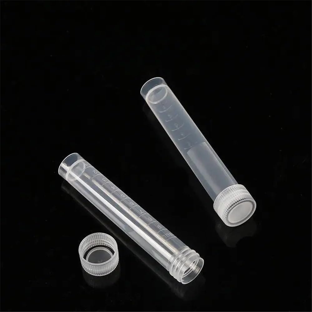Lote de 50 o 100 tubos criogénicos de plástico de 10 ml for laboratorio con tapa roscada for experimentos.(10ml 100pcs)