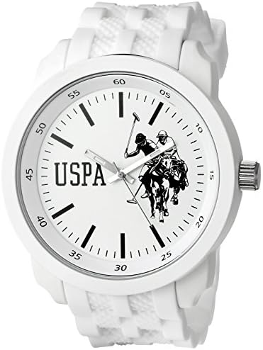 U.S. POLO ASSN. Mens Quartz Watch, Analog Display and Rubber Strap USP9035