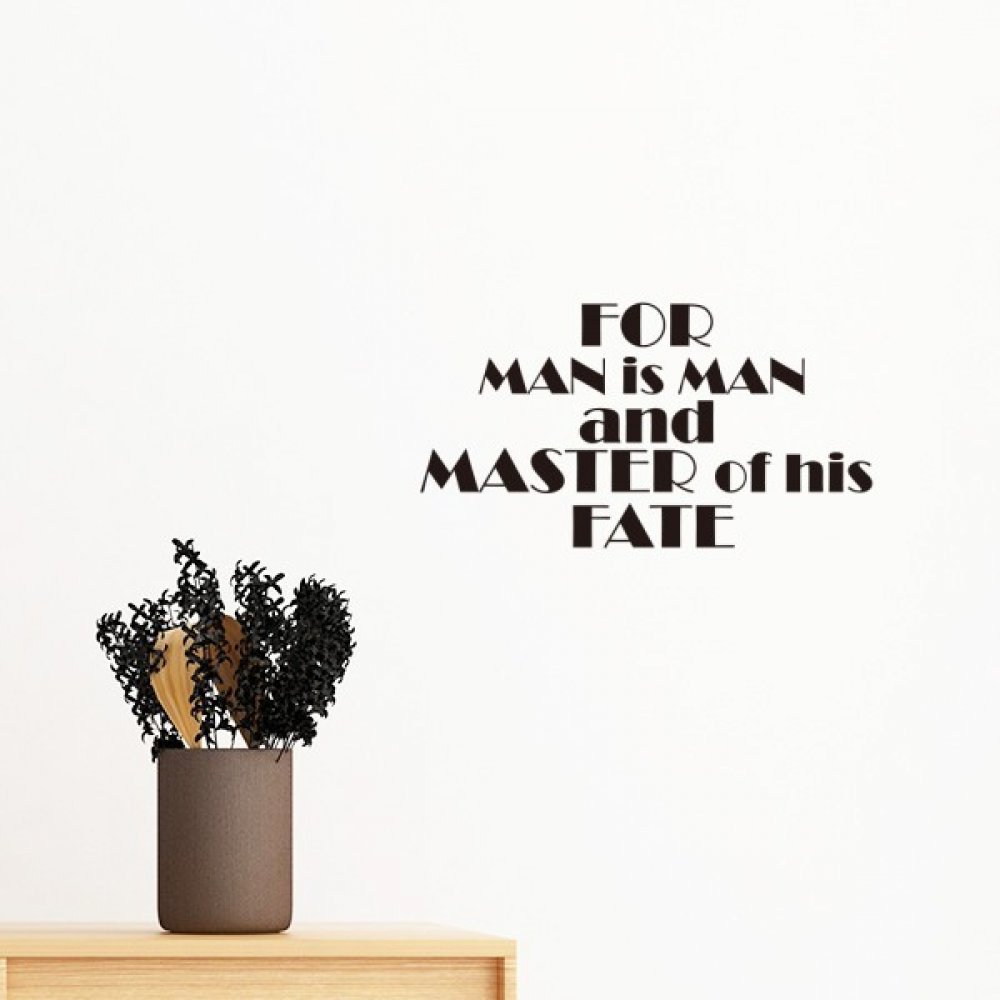 Sticker homme et maître de son destin pour affirmer votre style 80cm