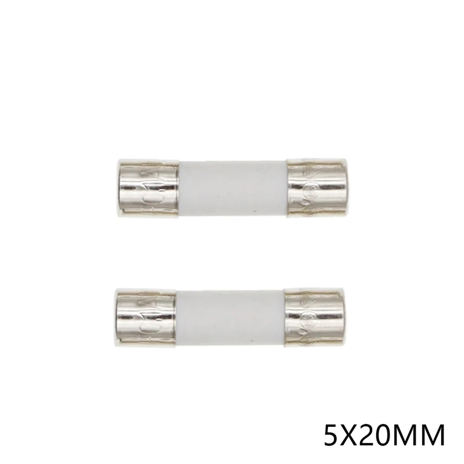 Ceramiczna rura bezpiecznikowa 5 x 20 mm i 6 x 30 mm, 250 V, 0,5 A, 1 A, 2 A, 3 A, 4A, 6 A, 8 A, 10 A, 15 A, 20 A, 25 A, 30 A (zestaw 10 sztuk) (5 x 20 mm, powolny przerwa T,0,5A)