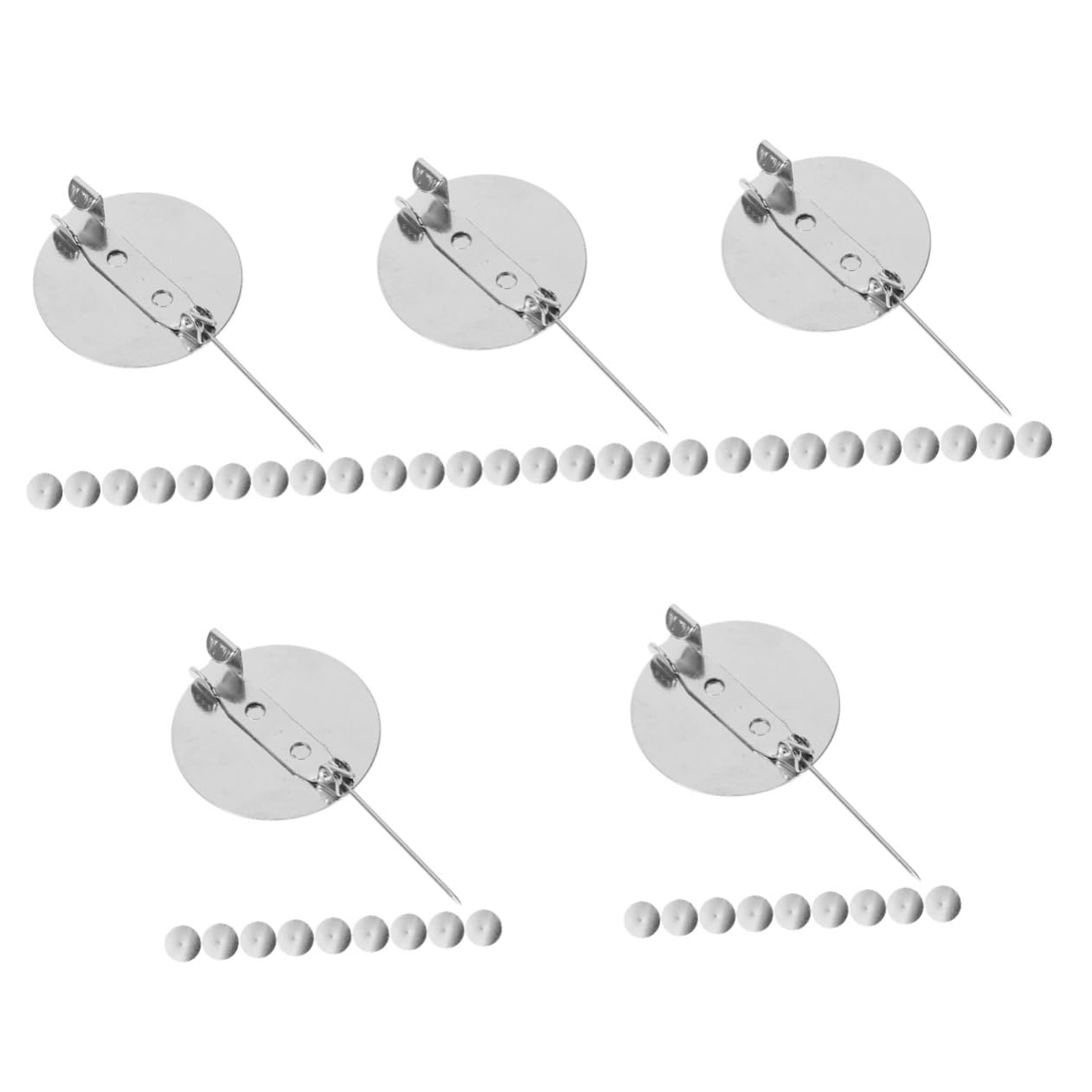 STOBOK 250piezas Bases De Broches De Trays Para Diy Base Para Broches y Accesorios De Manualidades Para Decoraciones y Joyas Personalizadas
