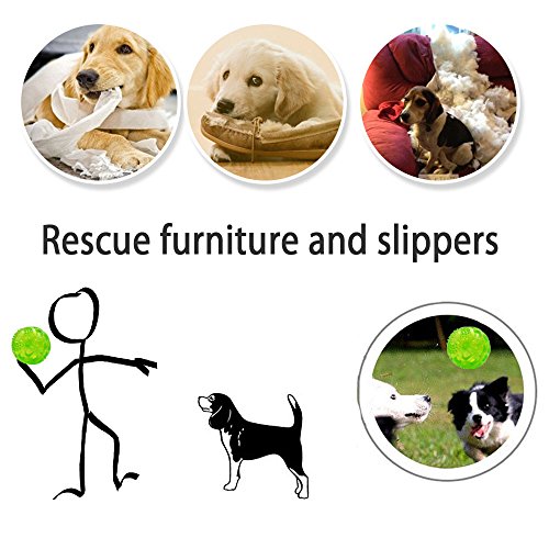 ACEONE Hundespielzeug Quietschball Spielzeug, 3 Stücke Naturkautschuk Gummi Bälle Spielzeug für Große und Kleine Hunde
