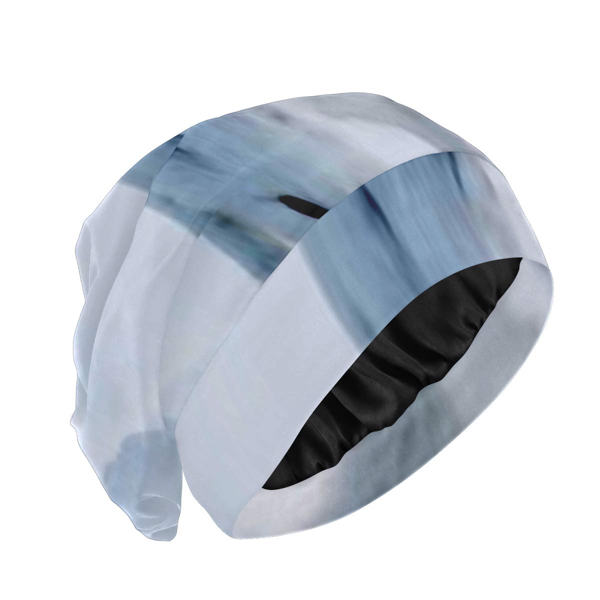 ZANSENG Sleep Cap Slouchy Sleeping Hat Beanie Slap Hat for Women and Men,Arctic Fox Alopex Lagopus White Polar