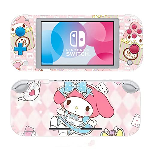 Switch Lite スキンシール スイッチ ライト対応 本体用 スキンステッカー かわいい 手描き アニメーション キャラクター 保護フィルム スリム薄型 全面保護 防塵 防汚+親指キャップ *4