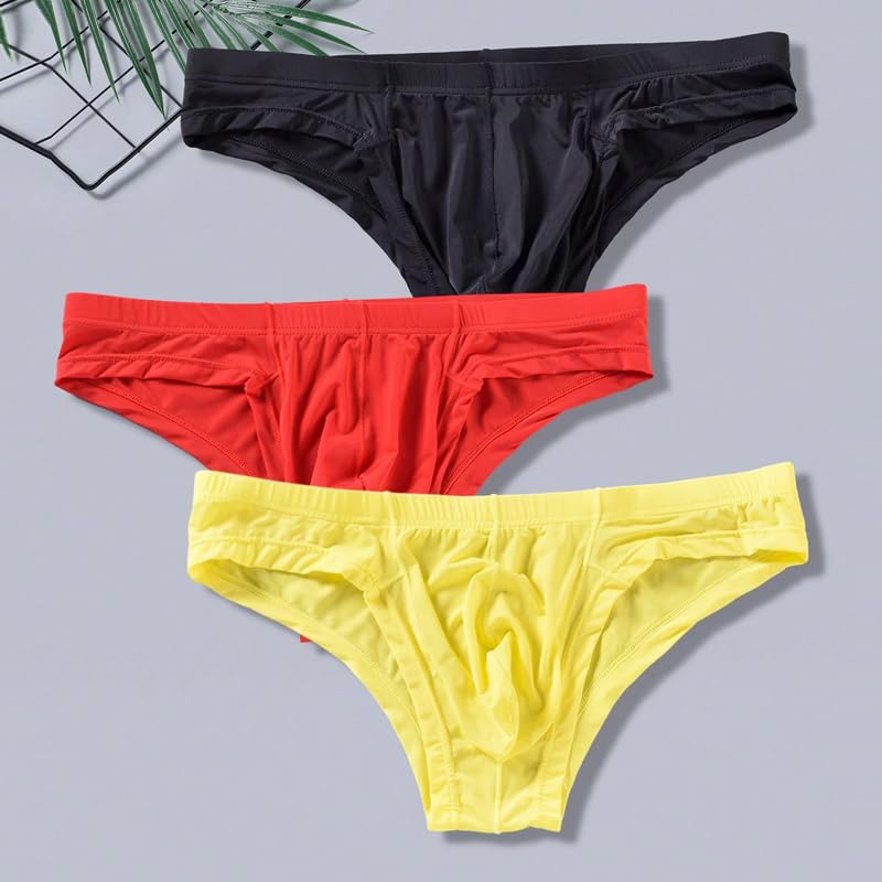 3Pcs Men's Underwear, Comfortable Breathable Suitable for Long Term Wear Multiple Colors Available Summer