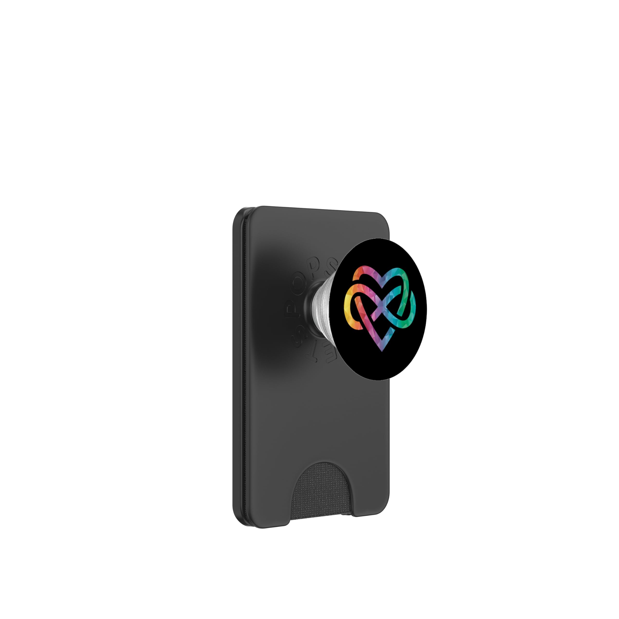 Low Poly Polyamory Rainbow Infinite Heart LGBTQIA Pride PopSockets PopWallet for MagSafe