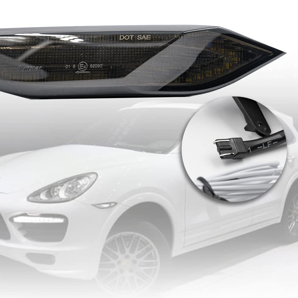 サイドマーカー サイドマーカーライトインジケータランプポルシェカイエンヌ20112014に適している電球がフィットしない ペア Side