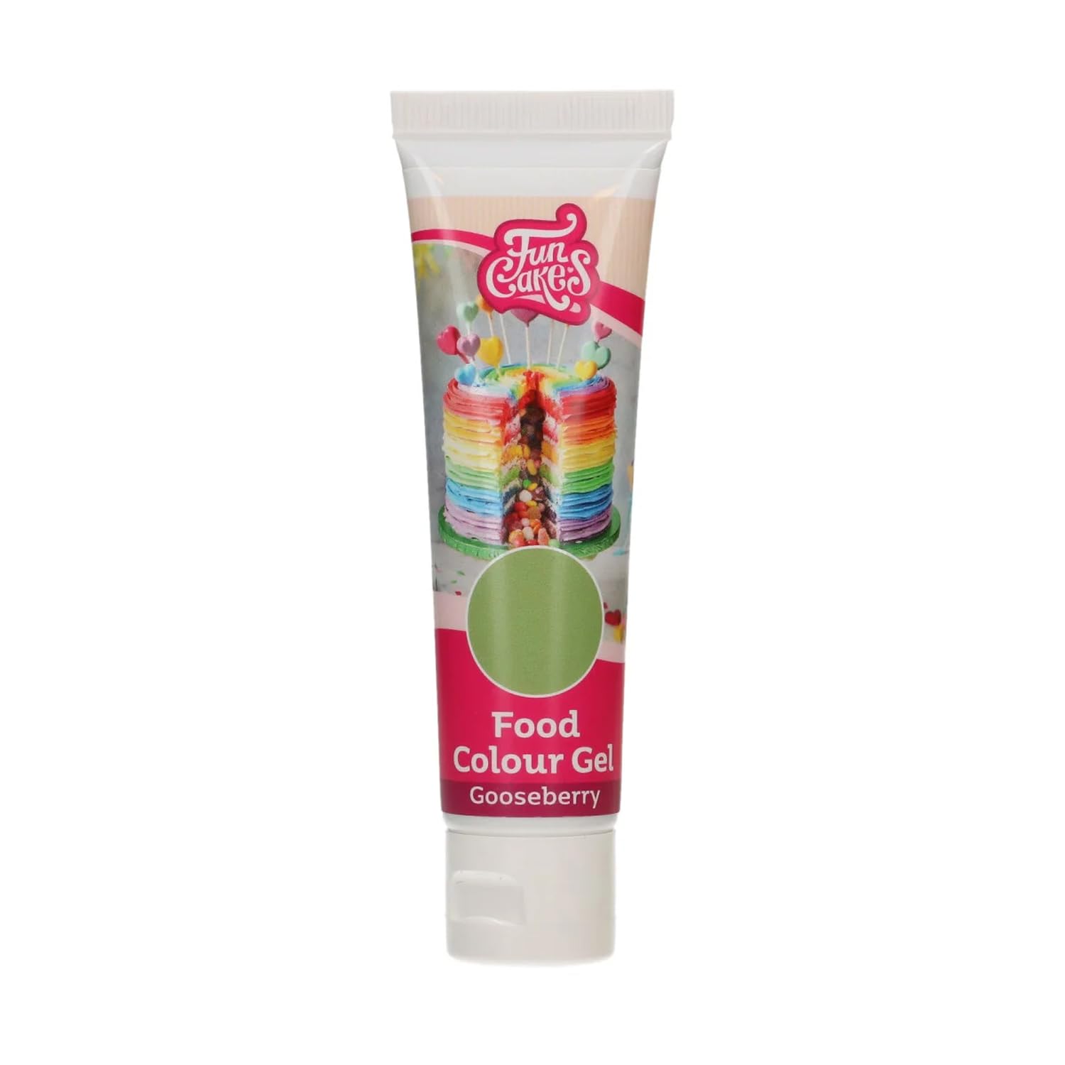 FunCakes Food Colouring Gel Gooseberry, Concentrated Food Dye for Dough, Cream, Fondant, Sugar Paste, Marzipan, Food Coloring Gel, Halal, 30 g