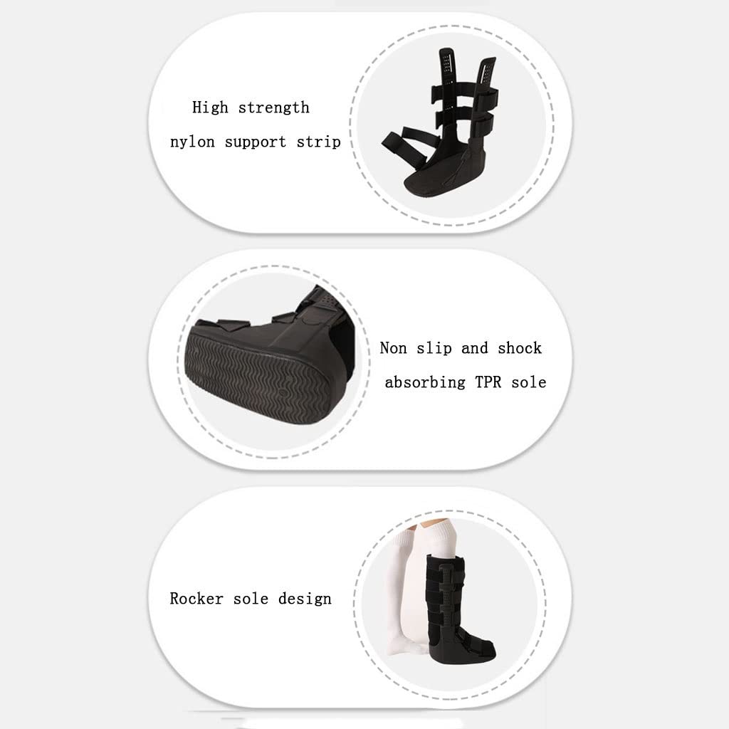 PYTHIC Bota CAM Walker Bota Ortopédica Estándar con Material de Nylon de Alta Resistencia Bota de Fractura de Tobillo para Fracturas de Pie, Esguinces (Size : L)