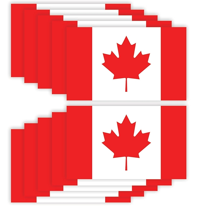 加拿大国旗乙烯贴纸套装
