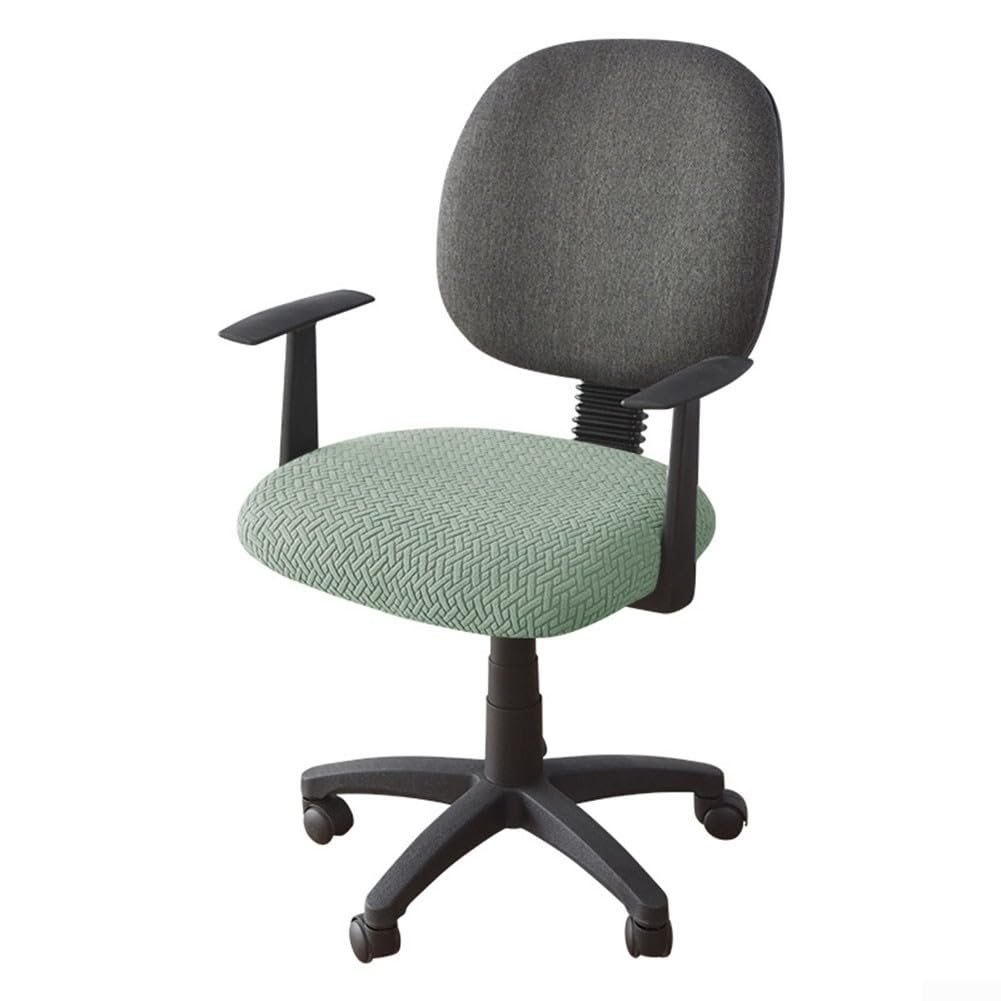 Feegow Fundas elásticas para sillas de oficina, fundas protectoras para sillas de escritorio de computadora, elegante funda jacquard en forma de T para proteger/decorar sillas (verde)