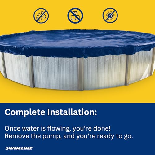 SWIMLINE HYDROTOOLS ORIGINAL Submersible Pool Cover Water Siphon Pump Automatic Removal For Above Ground Swimming Pools, Covers, & Hot Tubs Winterizing Kit |Non Electric Drain Hose Cover Saver 5436 by Swimline - Image 7