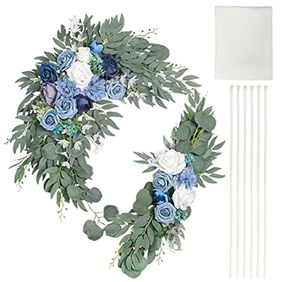 Künstliche Hochzeitsbogen Blumen Kit (3 Stück), Hochzeitsbogen Drapierstoff Hochzeit Blumen Girlanden Blumenarrangement Girlande für Zeremonie und Empfang Hintergrund Dekoration – Bild 5