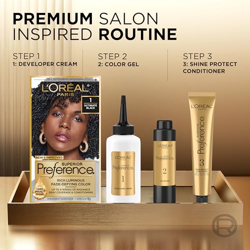 l39oreal paris superior preference fade-defying  shine permanent hair color 6am light amber brown pack of 1 hair dye