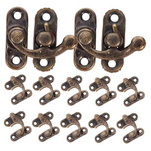 SEWACC 20 Piezas Pestillos Vintage para Caja y Armario Cerradura Pequeña Durable Estilo Antiguo para Joyero Maleta Mueble Accesorios Diy